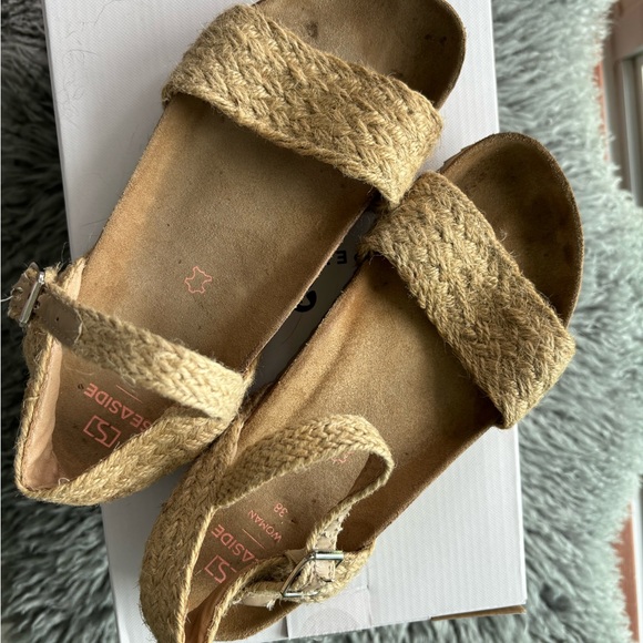 Seaside espadrille sandals with cork sole - Picture 3 of 5